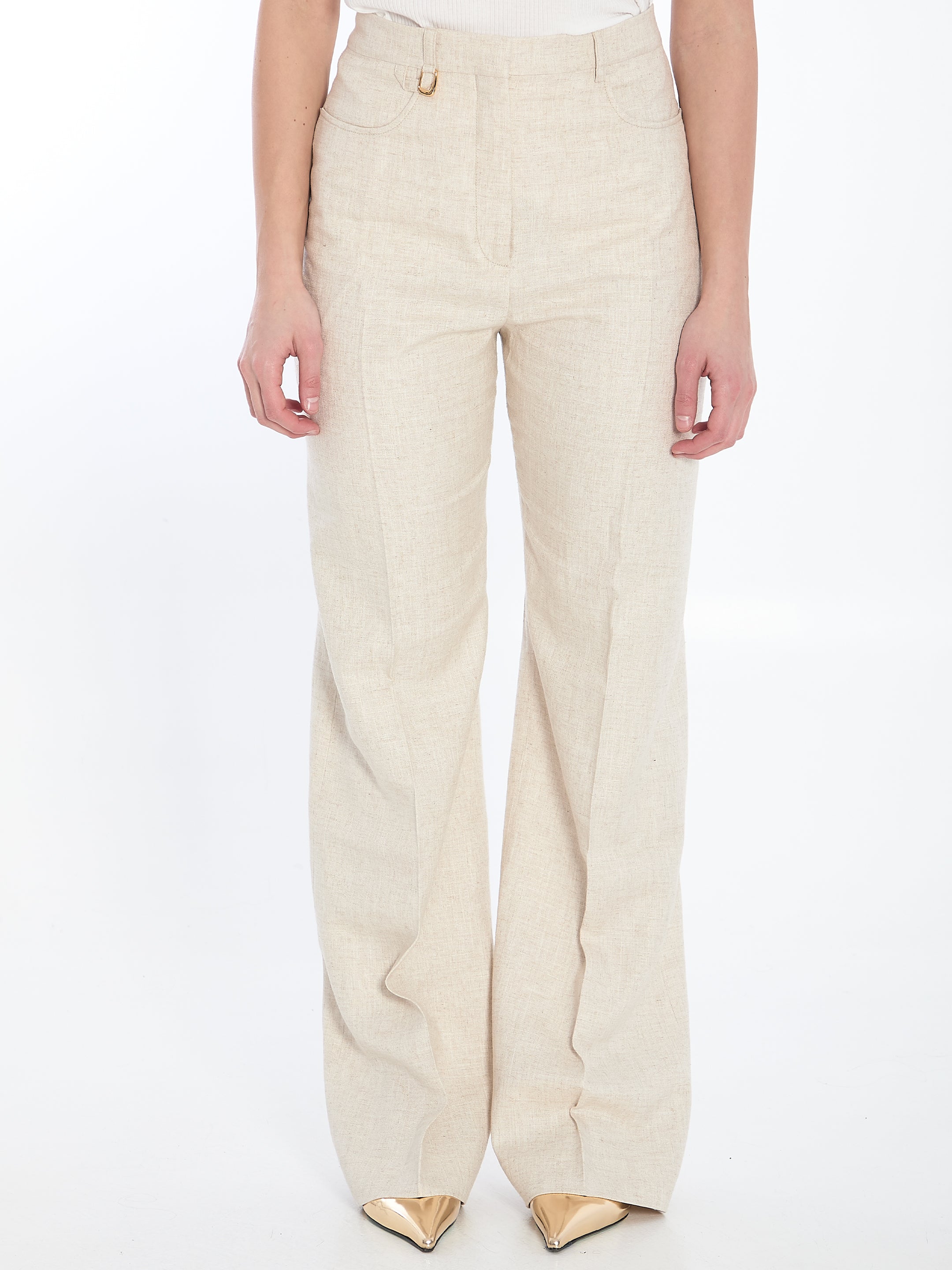 JACQUEMUS 40 sauge trousers