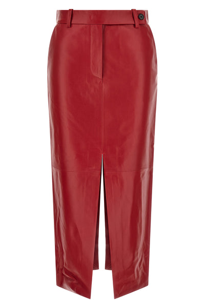 the midi skirt co redefines the codes of tailoring through a luxurious construct