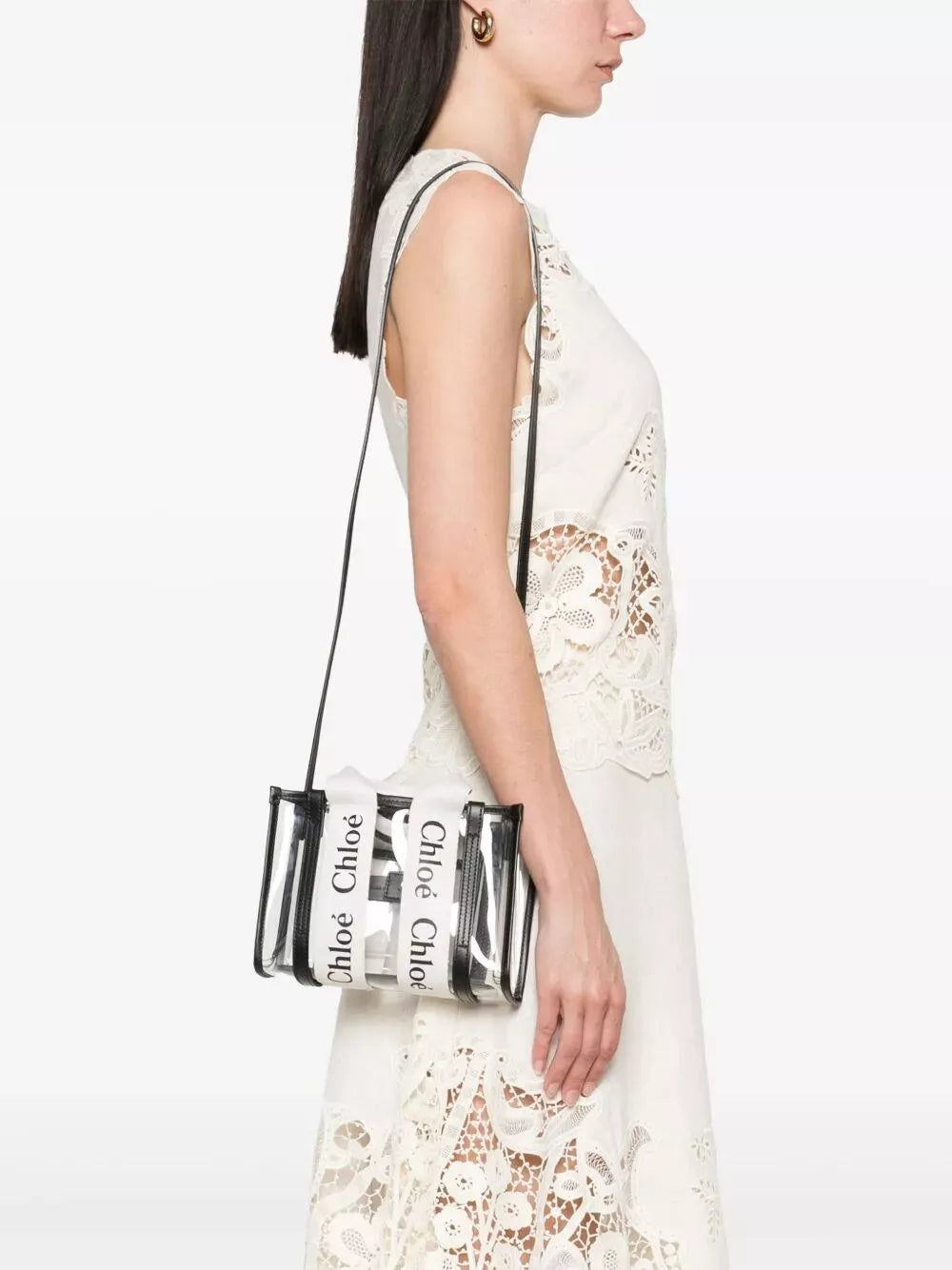 ゼリーとレザーのミニウッディトートバッグ