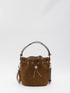TORY BURCH OS t monogram suede bucket bag