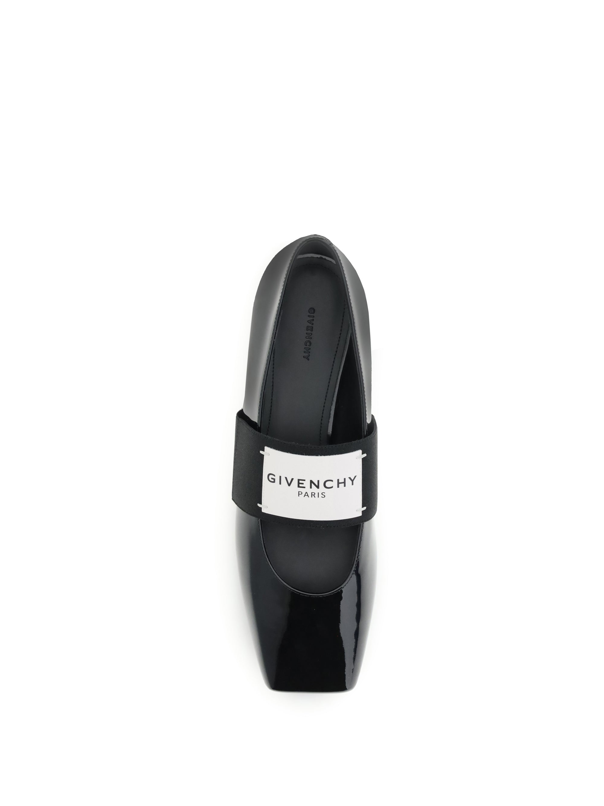 GIVENCHY 36 patent-leather squared ballerinas