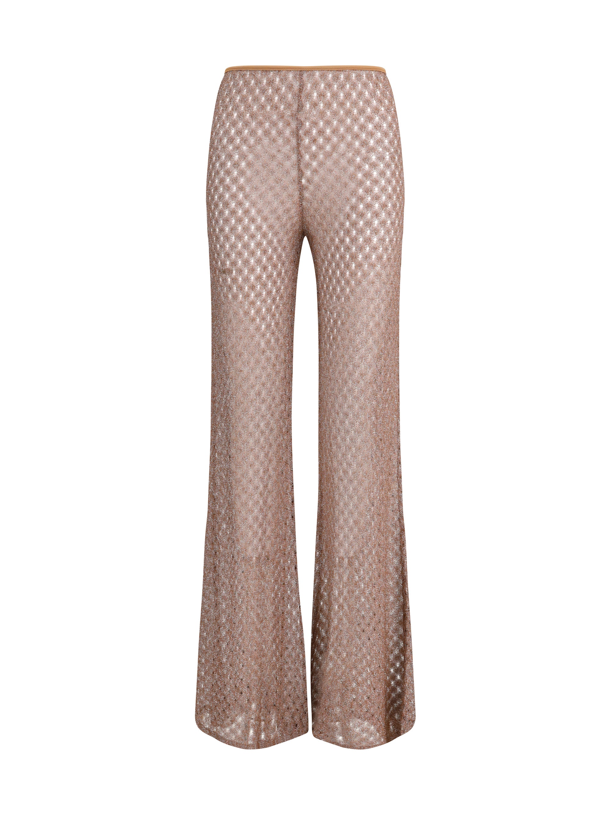 MISSONI 42 flared knit trousers with lamé
