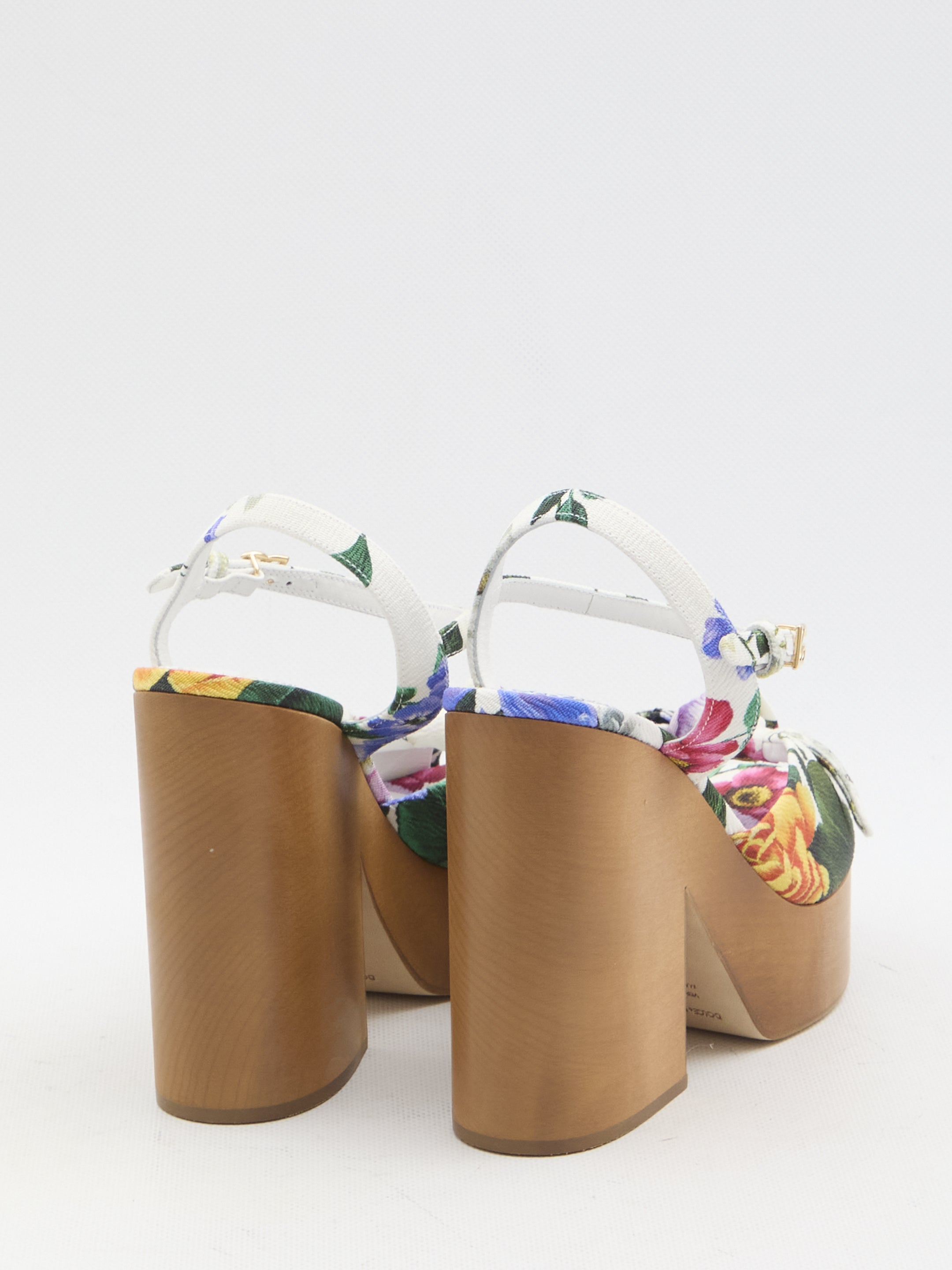 DOLCE&GABBANA 40 floral platform sandals