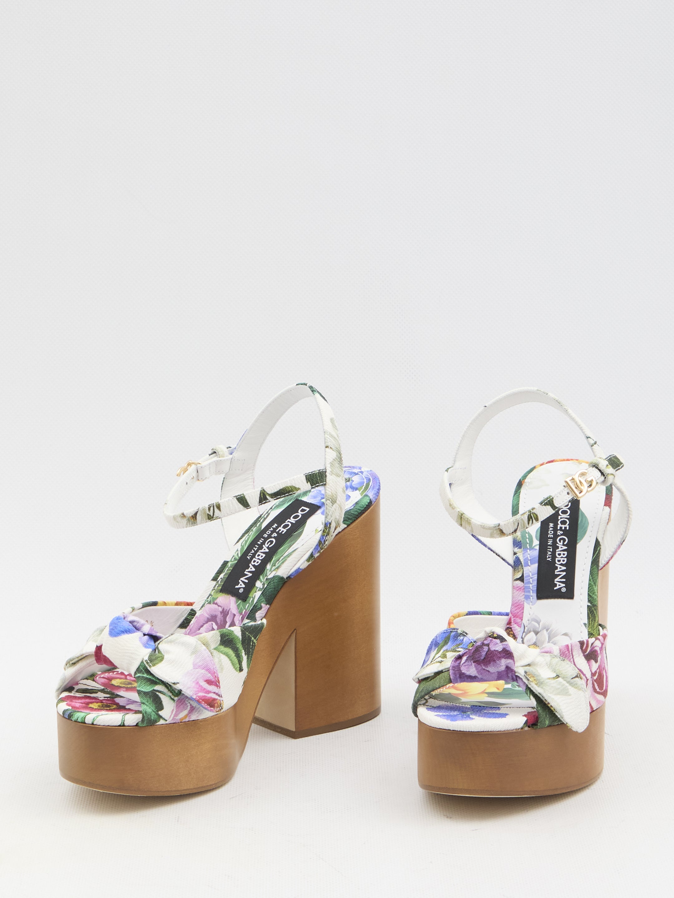 DOLCE&GABBANA 40 floral platform sandals