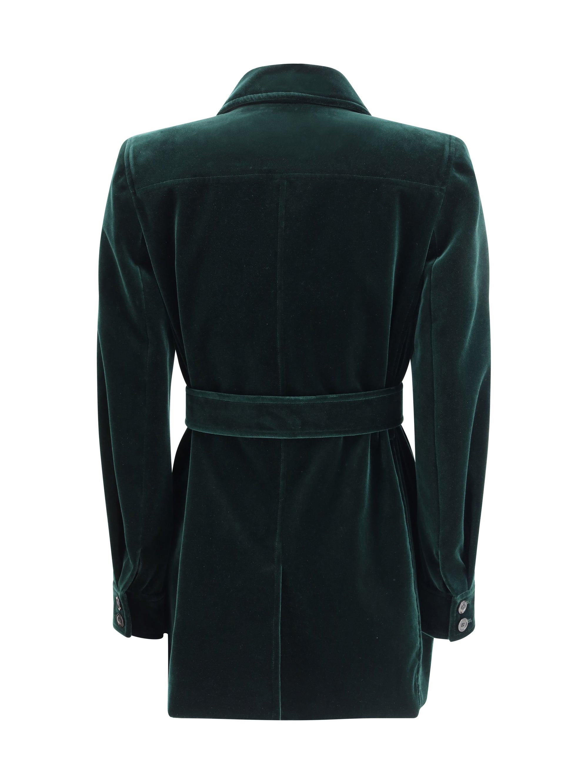 SAINT LAURENT 40 velvet saharan jacket