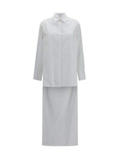 asymmetric cotton poplin shirt