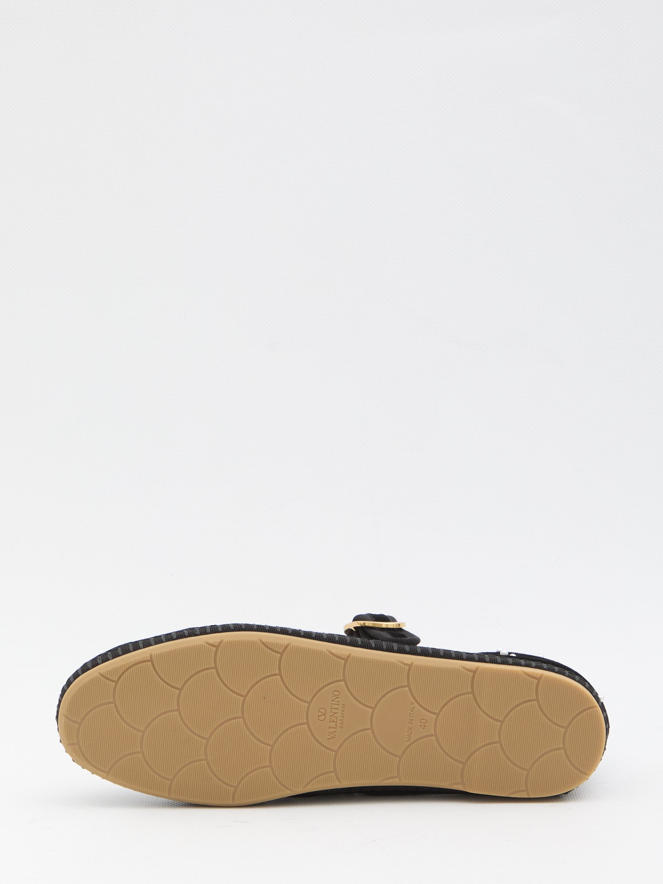 VALENTINO GARAVANI 36 endouce velvet mary-jane ballerina flats