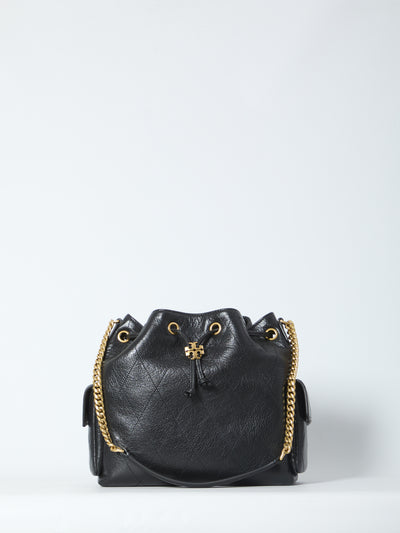 charlie quilted drawstring bag
