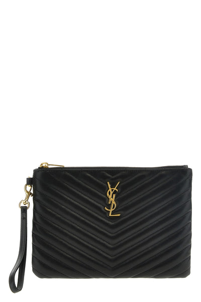 cassandre matelassé leather clutch bag