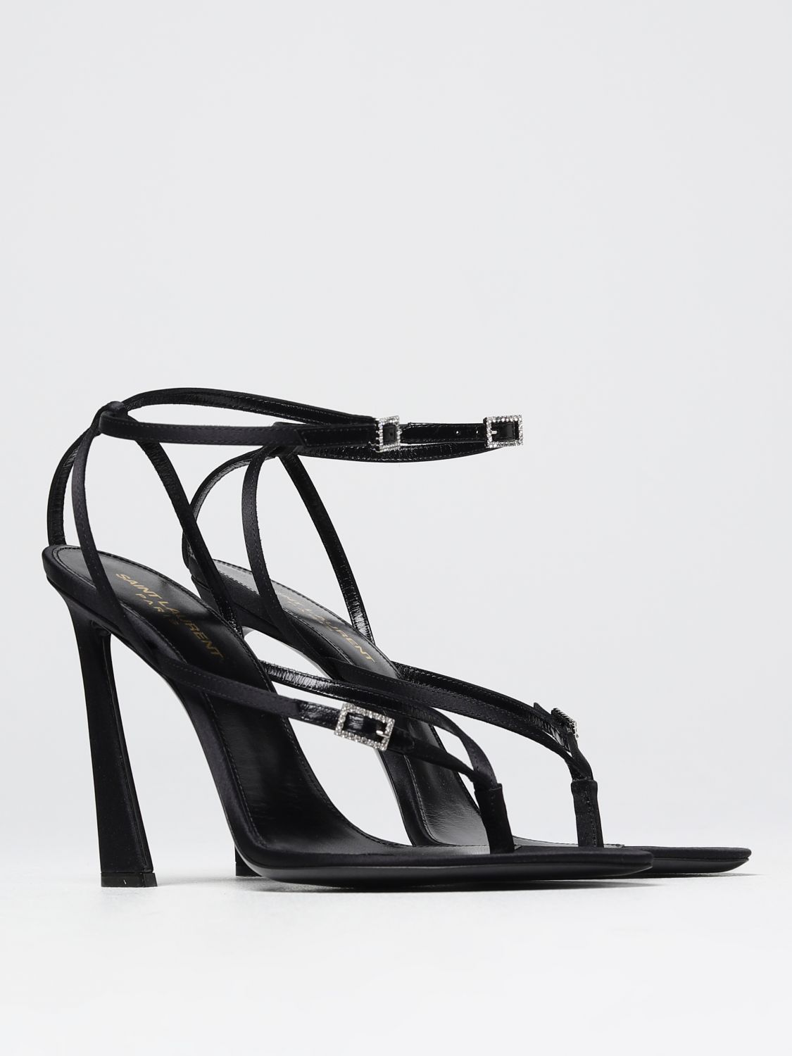 SAINT LAURENT 36 silk sandals