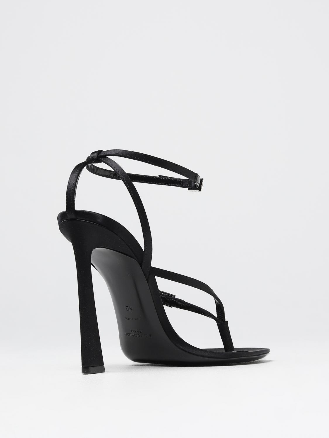 SAINT LAURENT 36 silk sandals