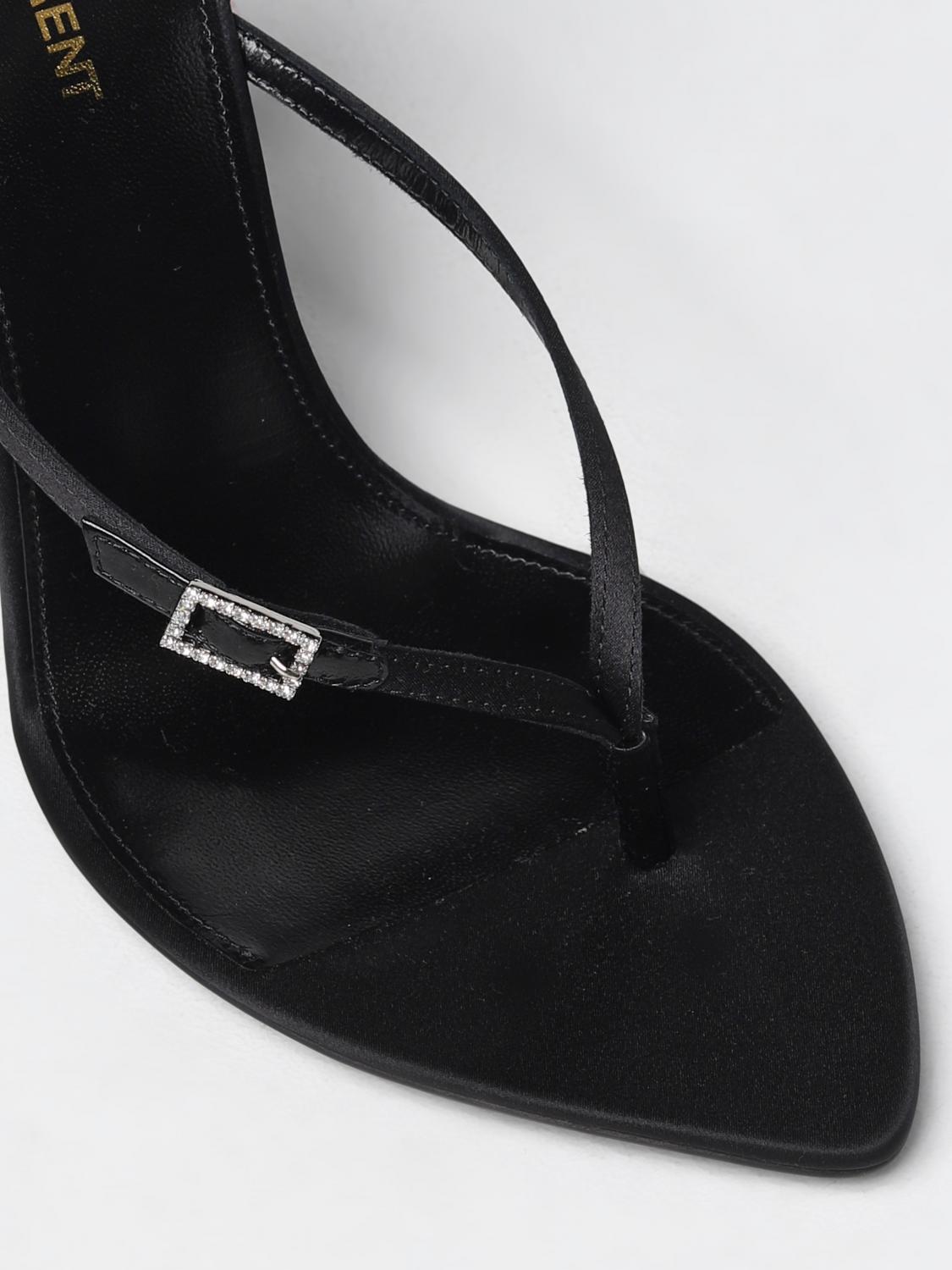 SAINT LAURENT 36 silk sandals