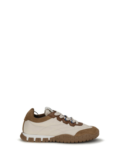 fabric and suede sneakers
