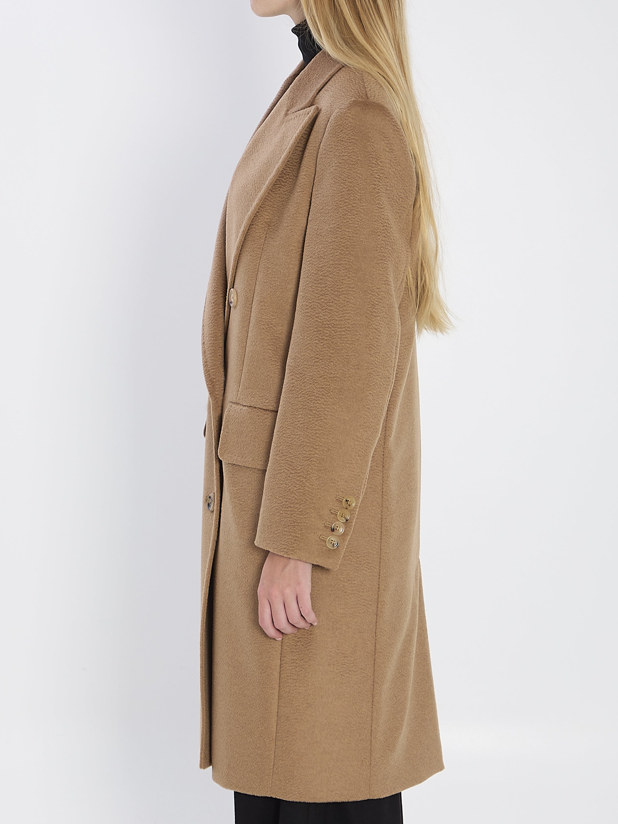 MAX MARA 40 double-breasted camel coat
