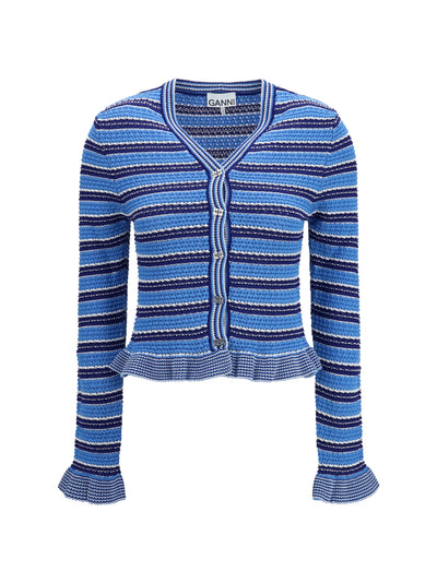 striped cotton cardigan