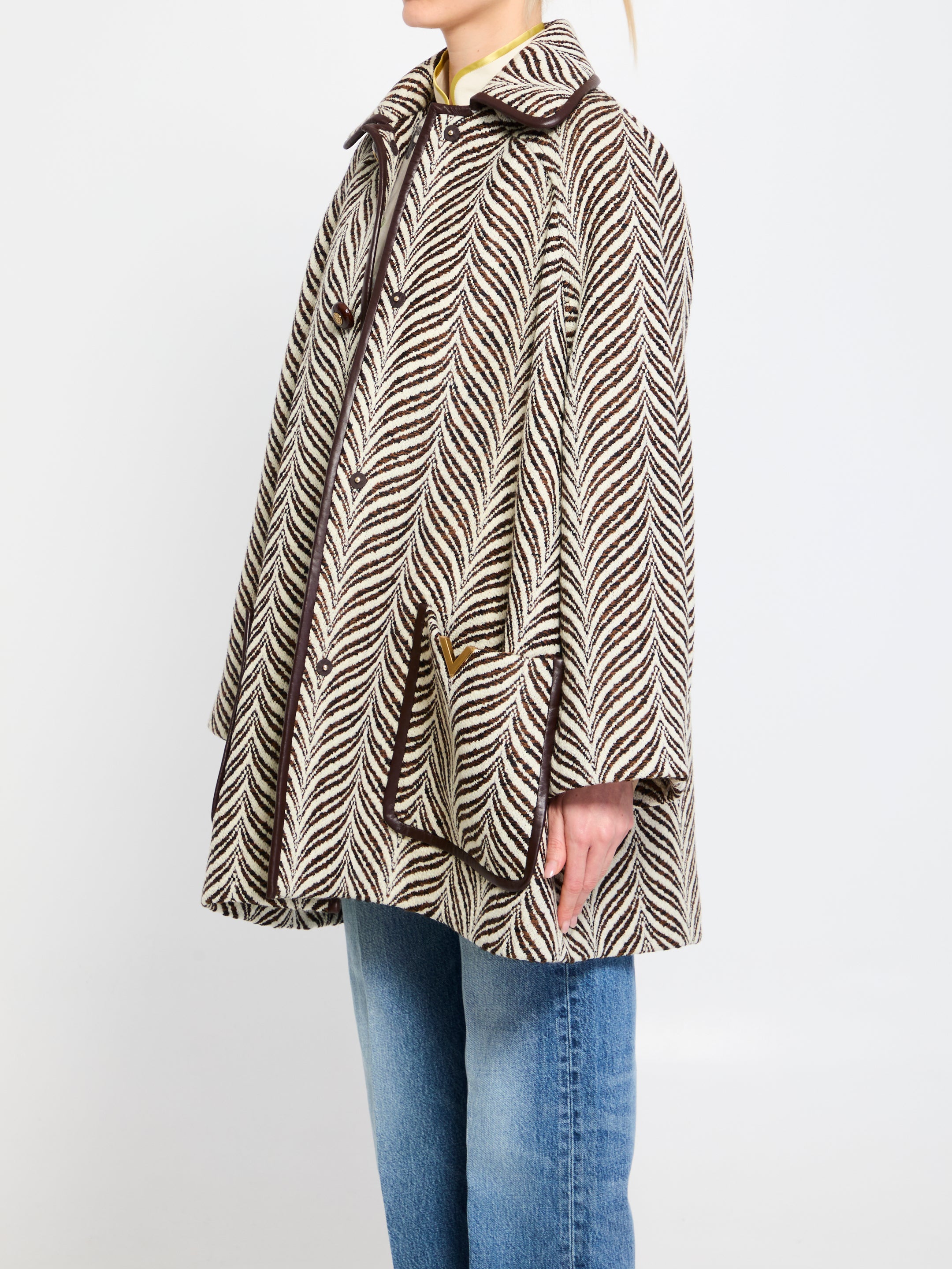 VALENTINO GARAVANI 40 animalier peacoat