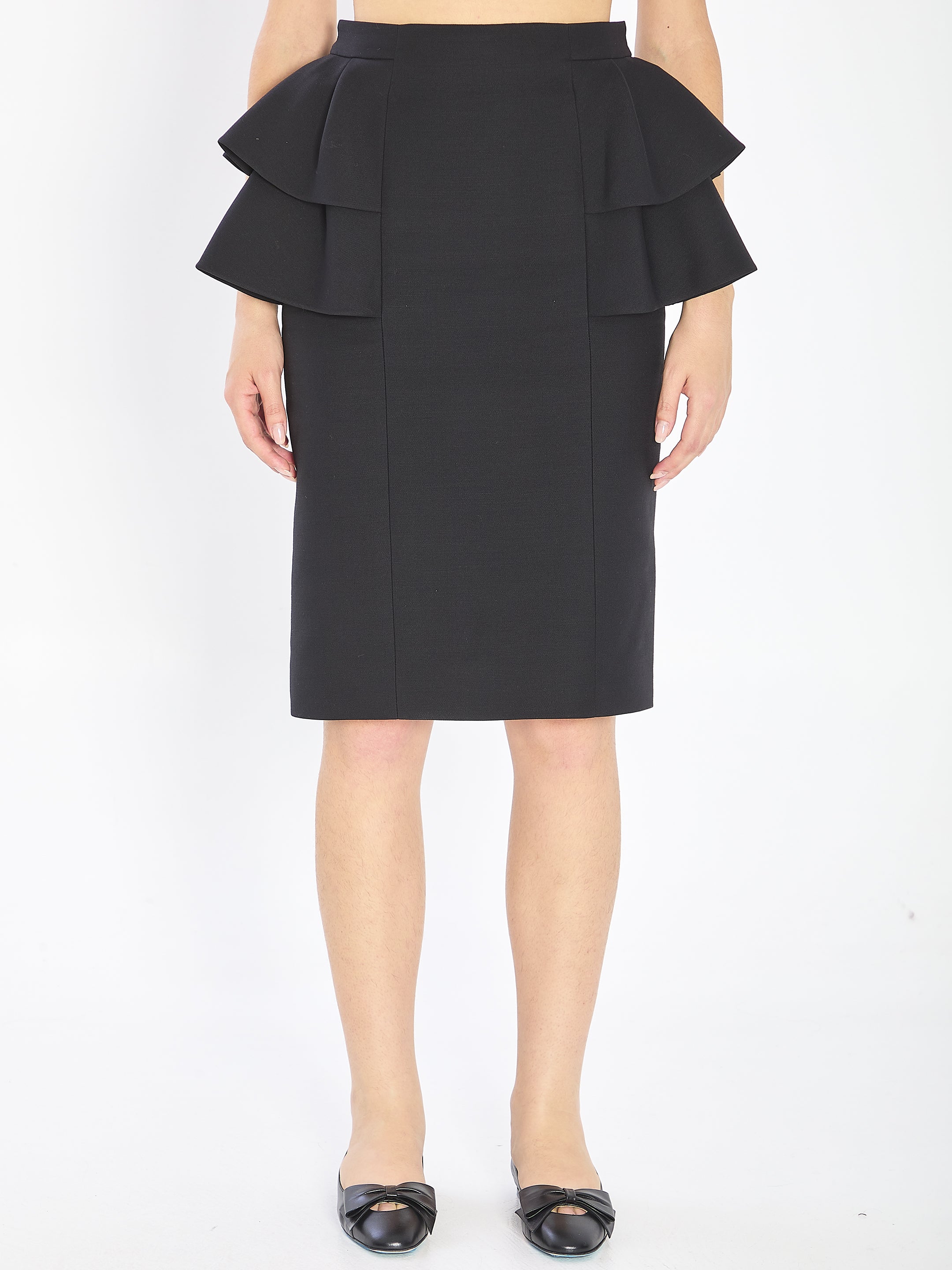 VALENTINO GARAVANI 40 midi skirt in couture crepe