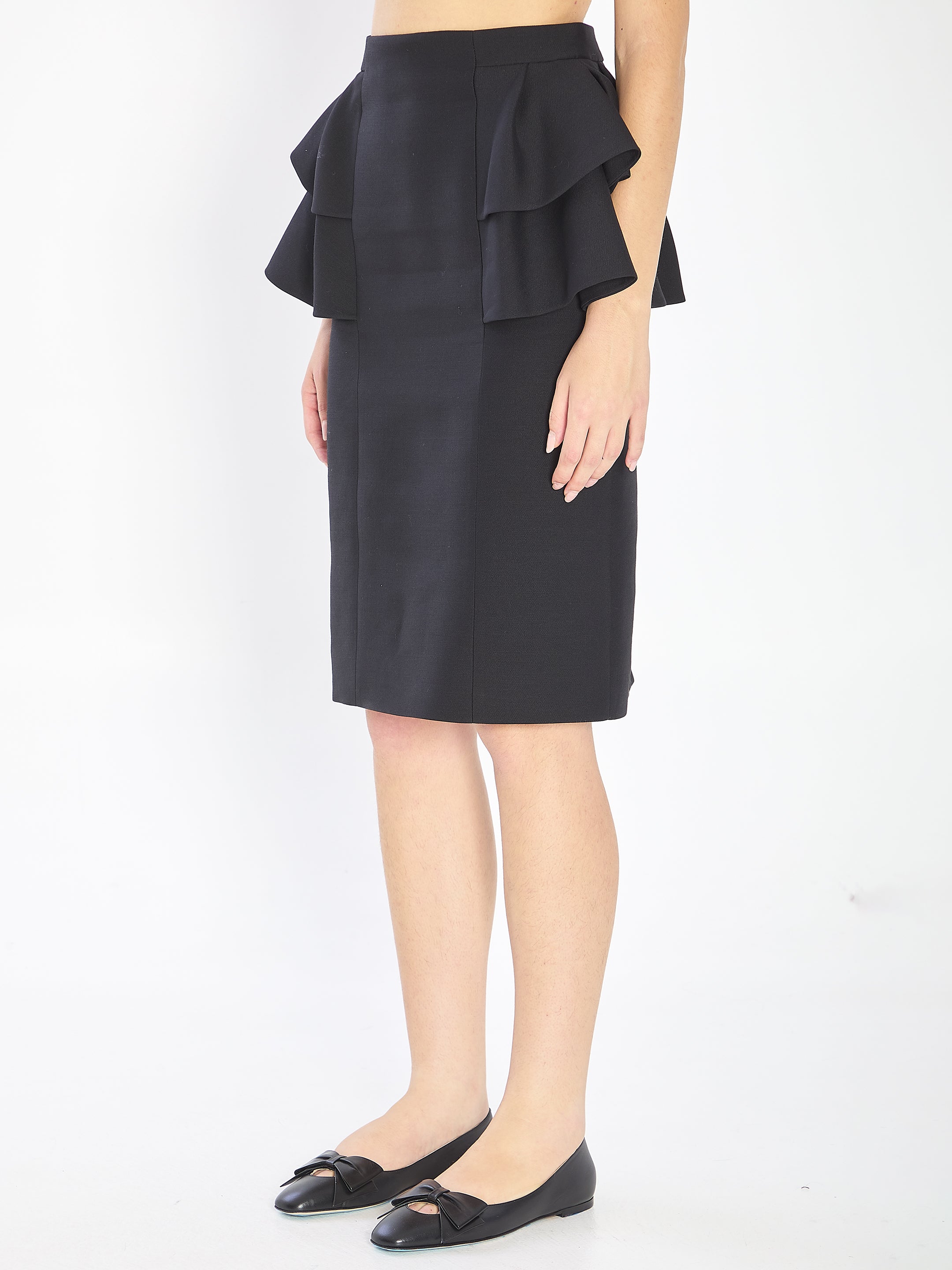 VALENTINO GARAVANI 40 midi skirt in couture crepe