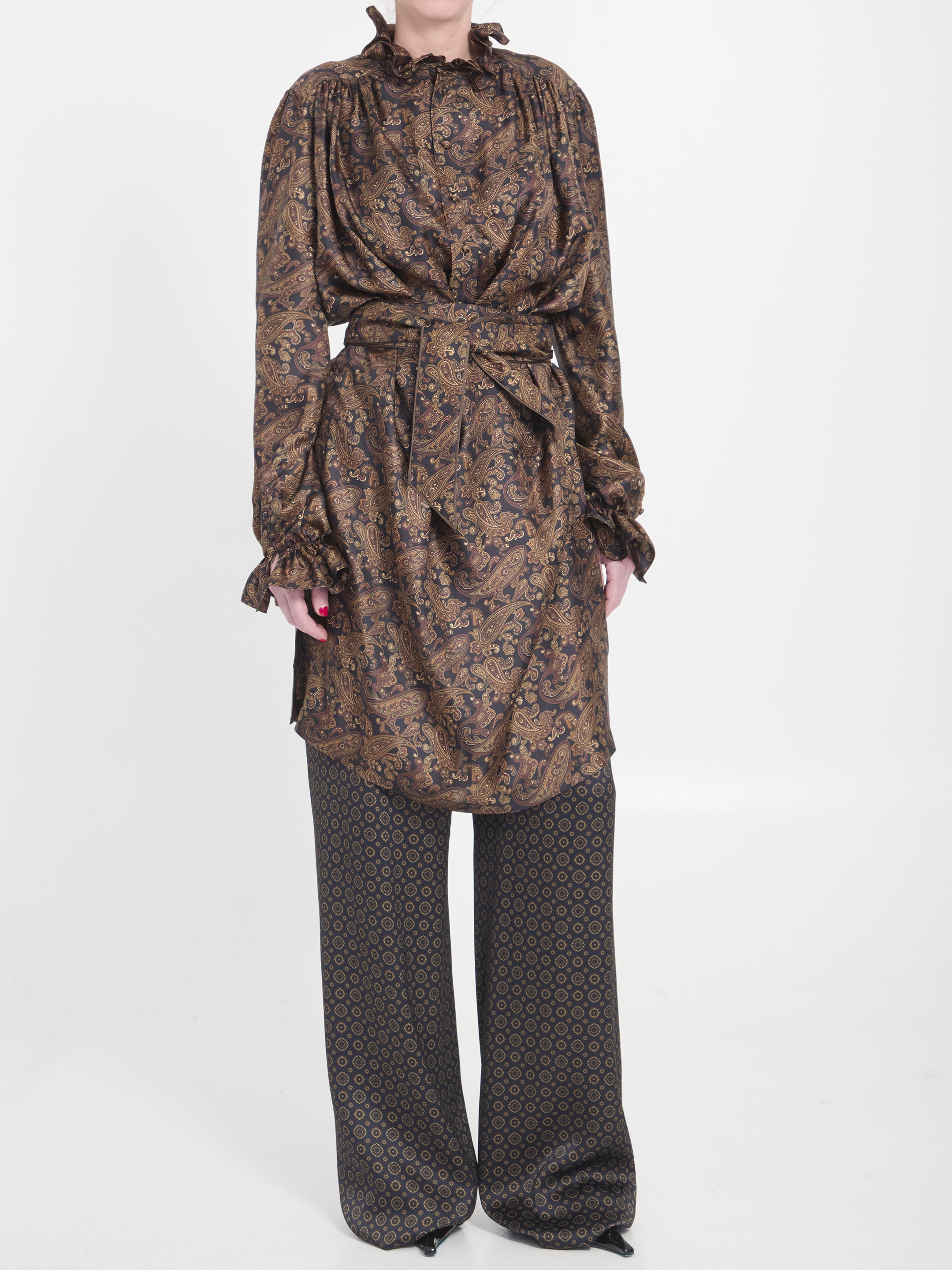 SAINT LAURENT 36 paisly dress