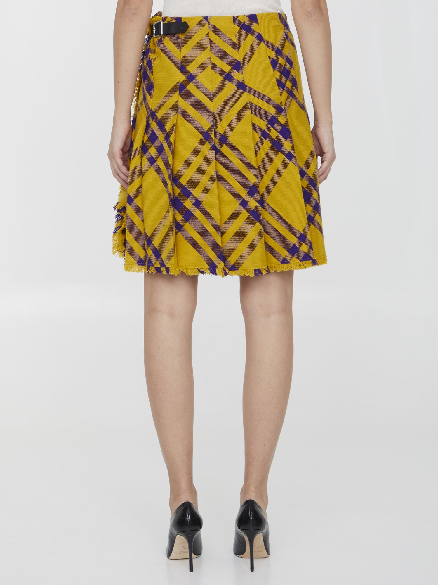 BURBERRY 6 check wool kilt