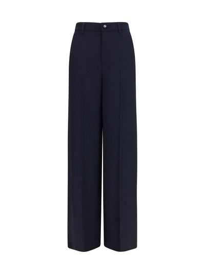 diamond-jacquard pants