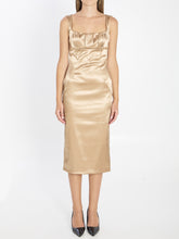 DOLCE&GABBANA 40 stretch satin midi dress