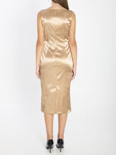 DOLCE&GABBANA 40 stretch satin midi dress