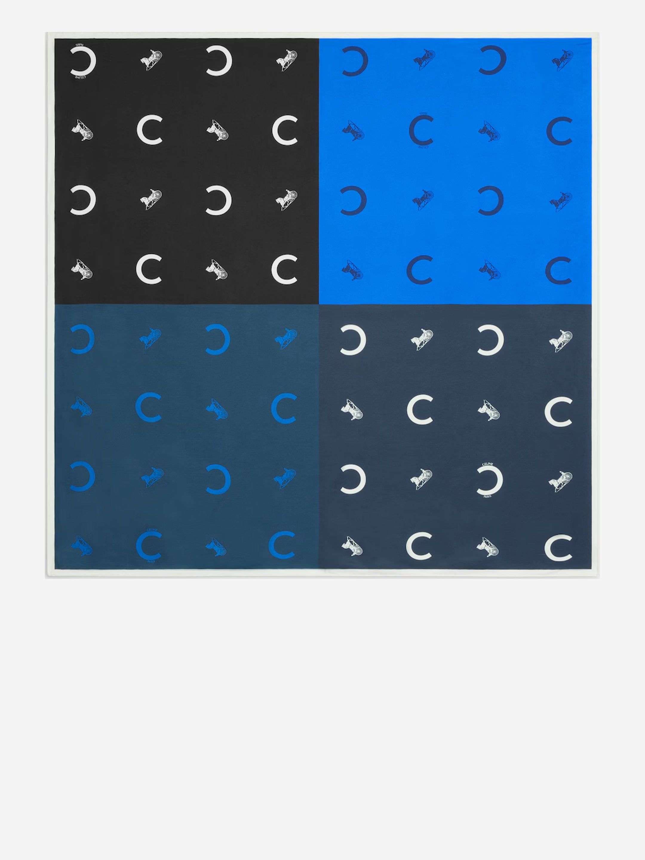 CELINE OS silk twill carré