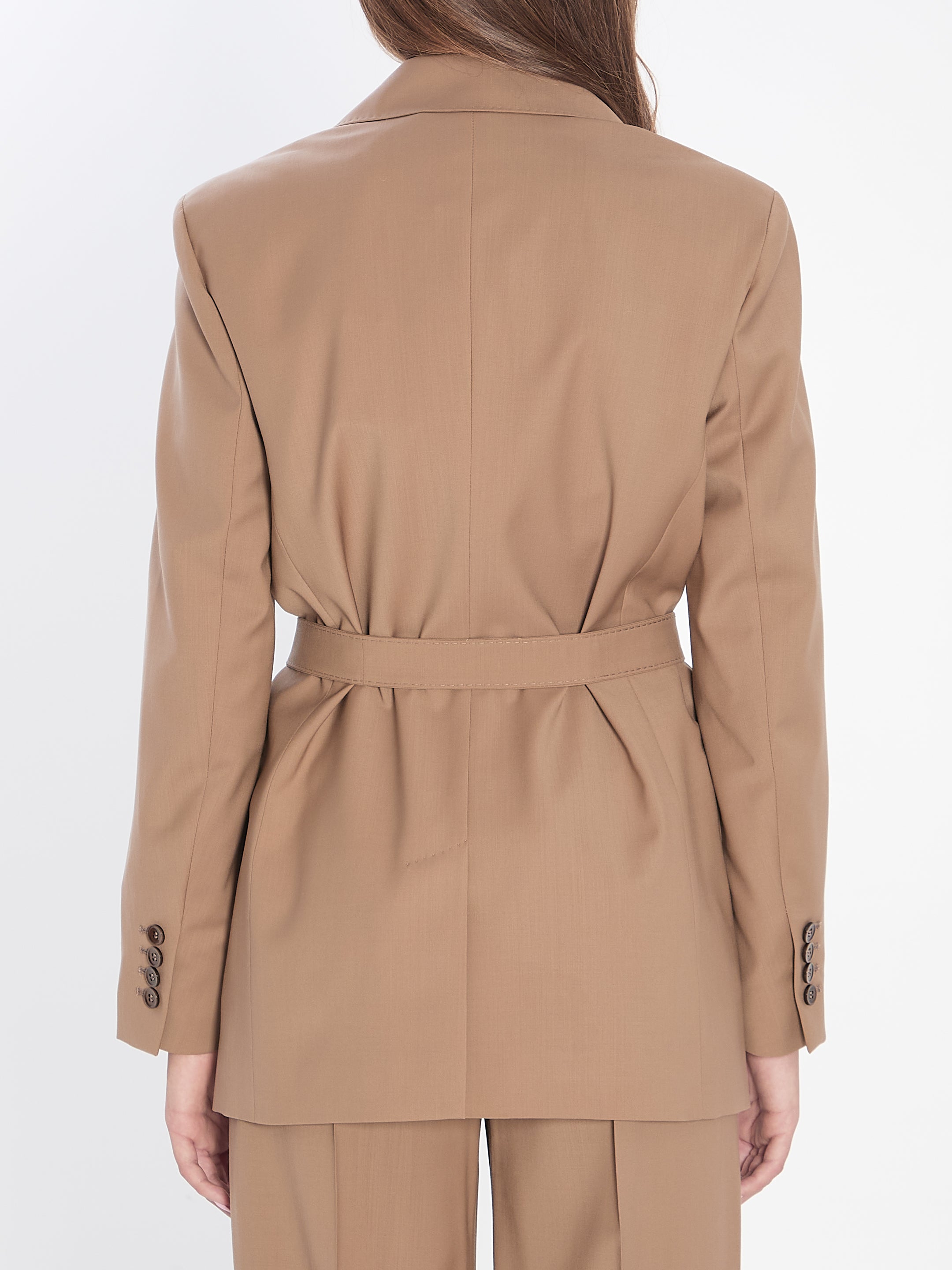 MAX MARA 42 blazer in wool canvas