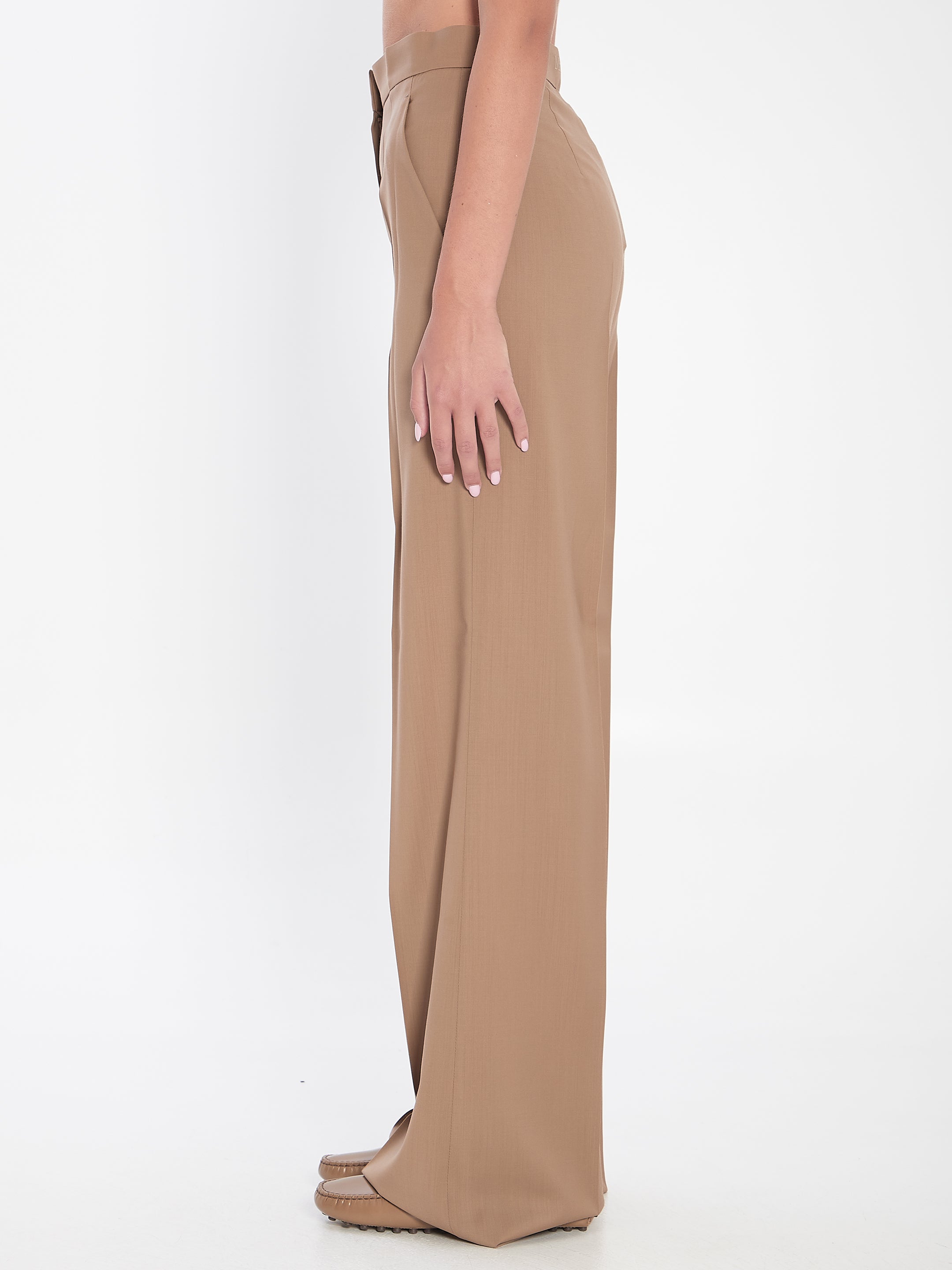 MAX MARA 40 straight-leg trousers in light wool