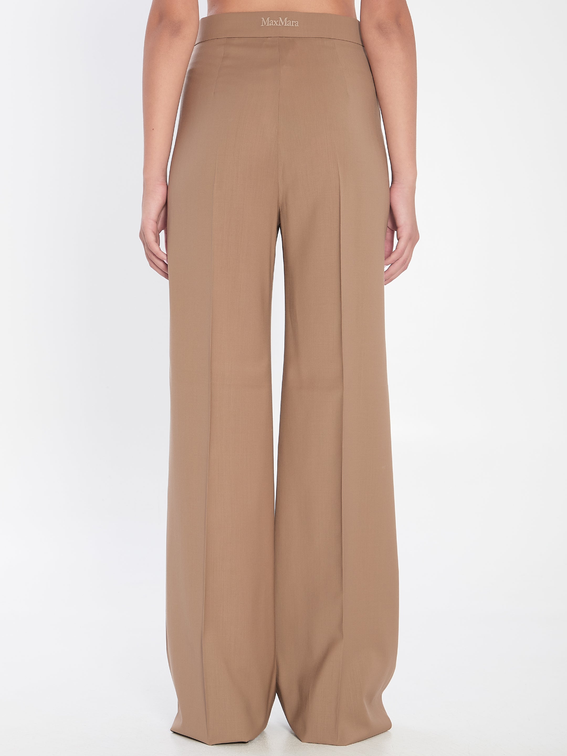 MAX MARA 40 straight-leg trousers in light wool