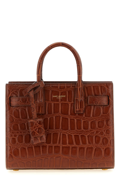 nano sac de jour handbag in crocodile embossed leather