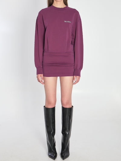 mini dress in burgundy