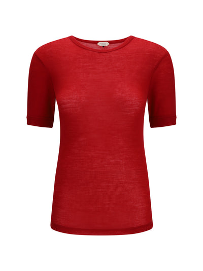 ribbed knit t-shirt