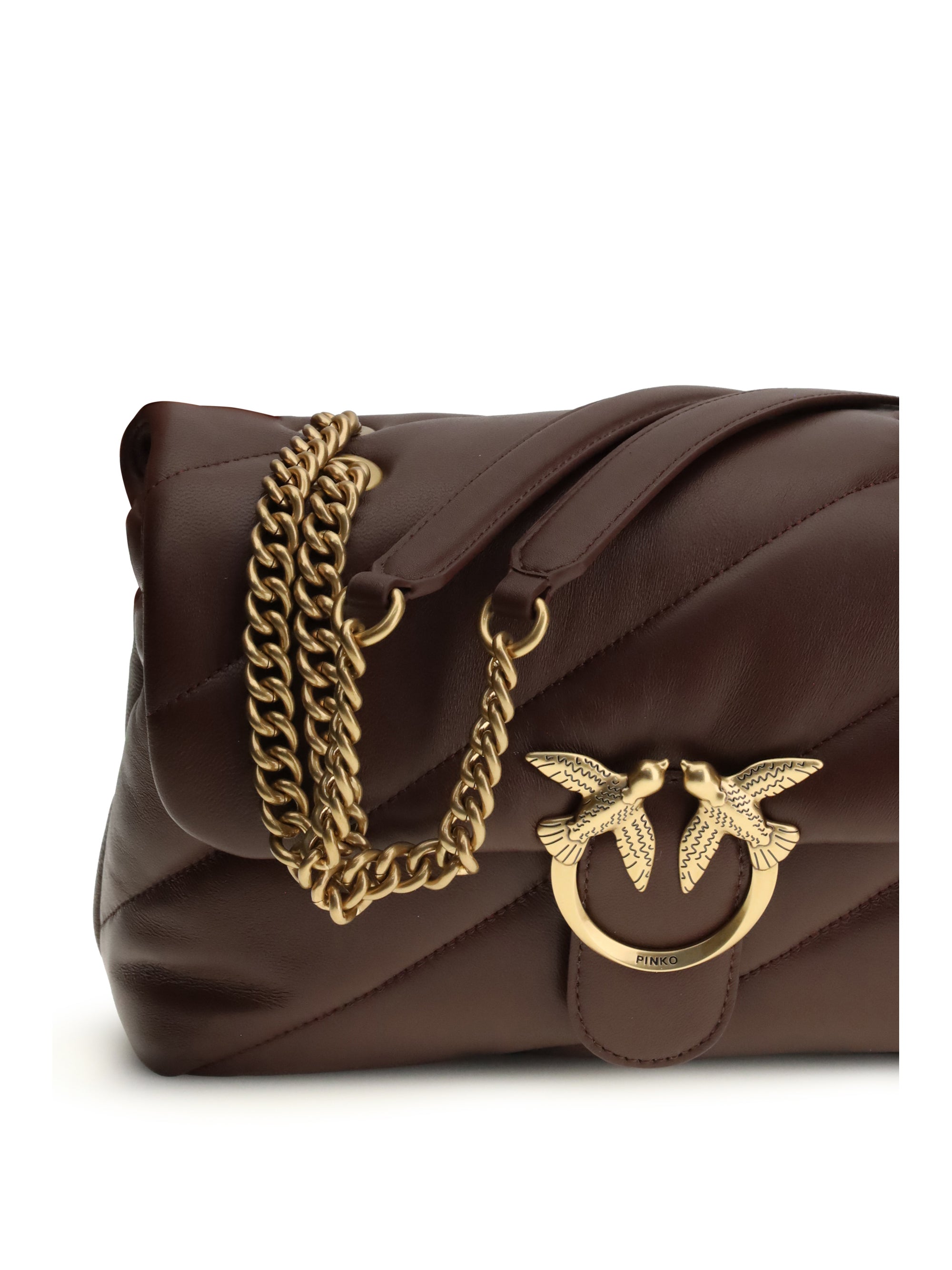 PINKO OS love classic leather shoulder bag