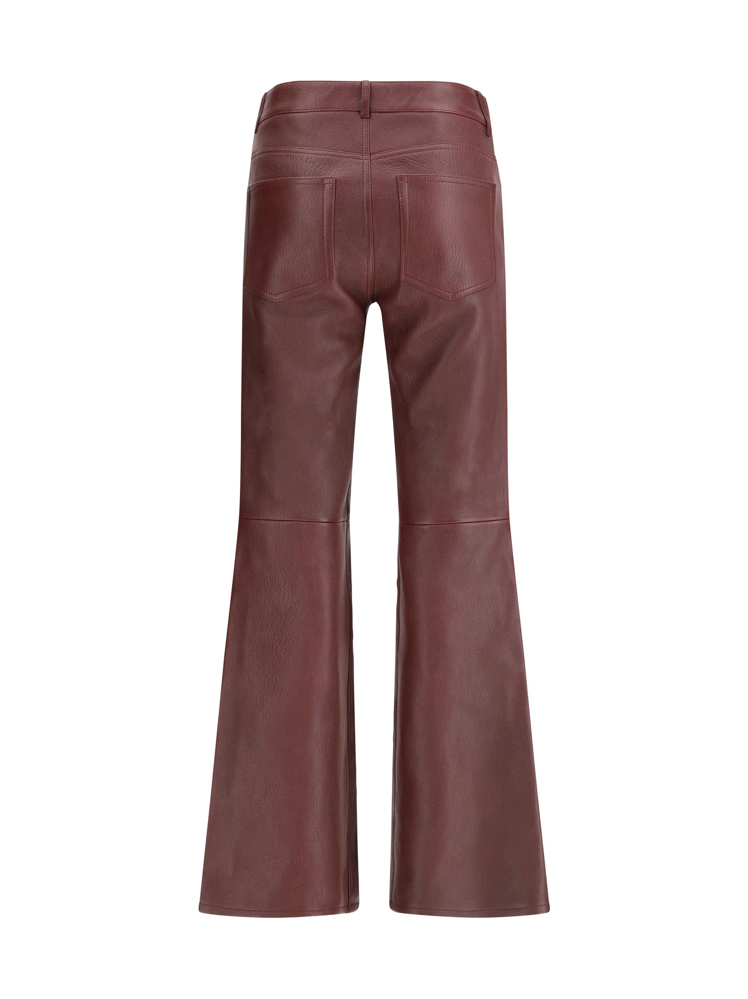 CHLOÉ 38 flared lambskin leather trousers