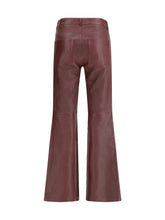 CHLOÉ 38 flared lambskin leather trousers