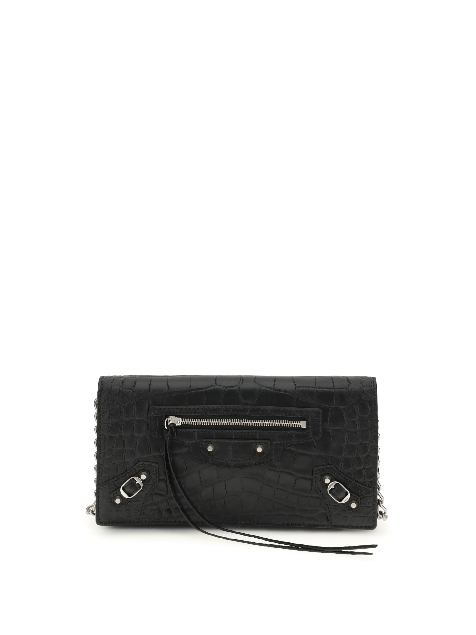 BALENCIAGA OS crocodile effect shoulder bag