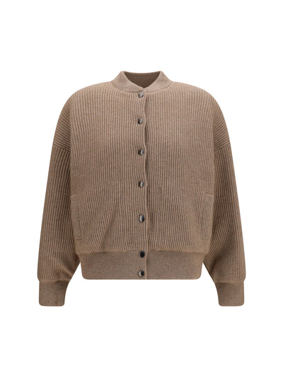 ribbed cashmere bomber