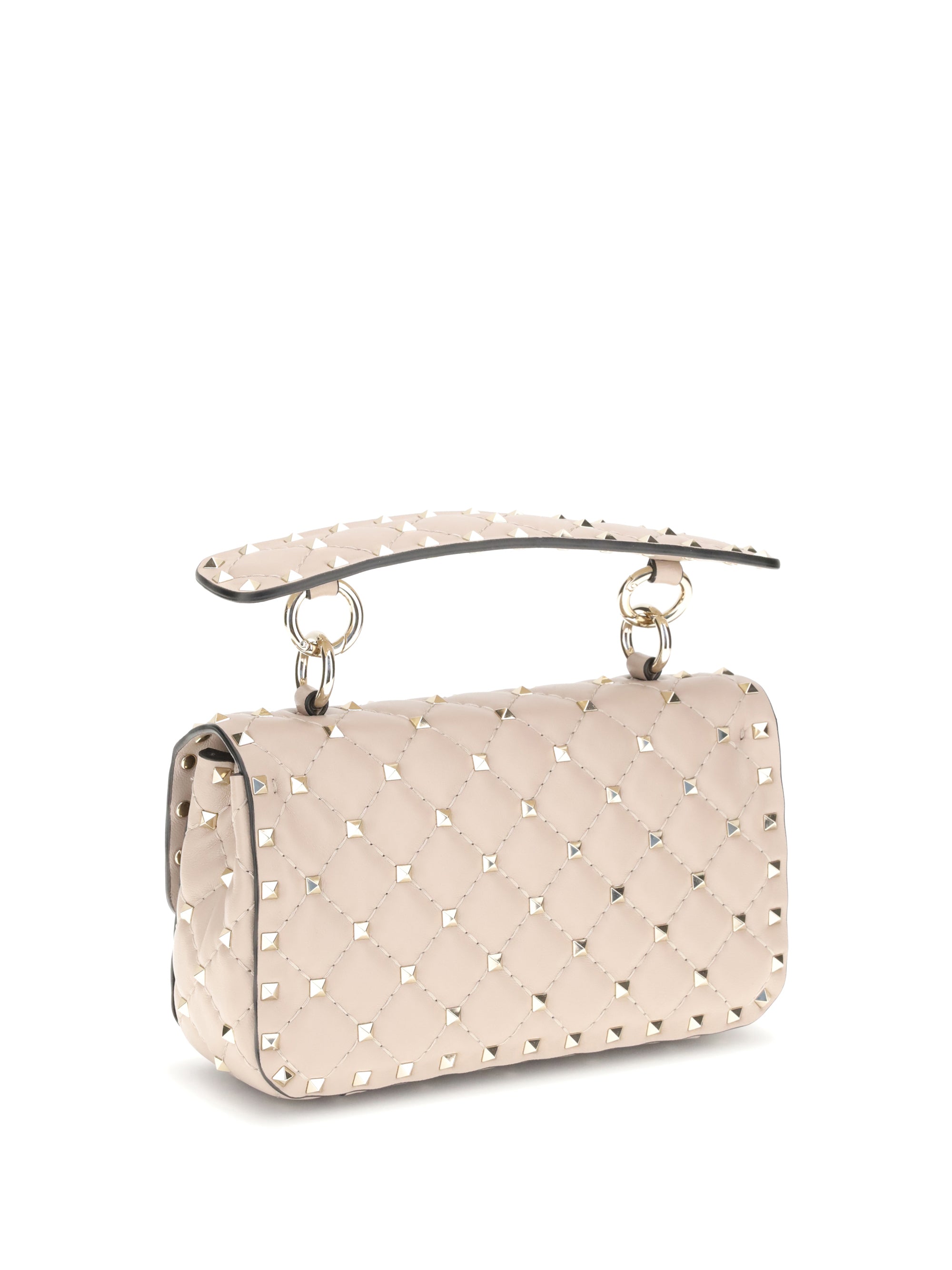 small leather rockstud spike handbag