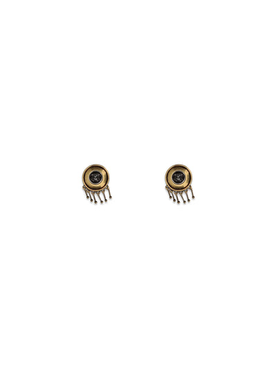 medusa clip-on drop earrings