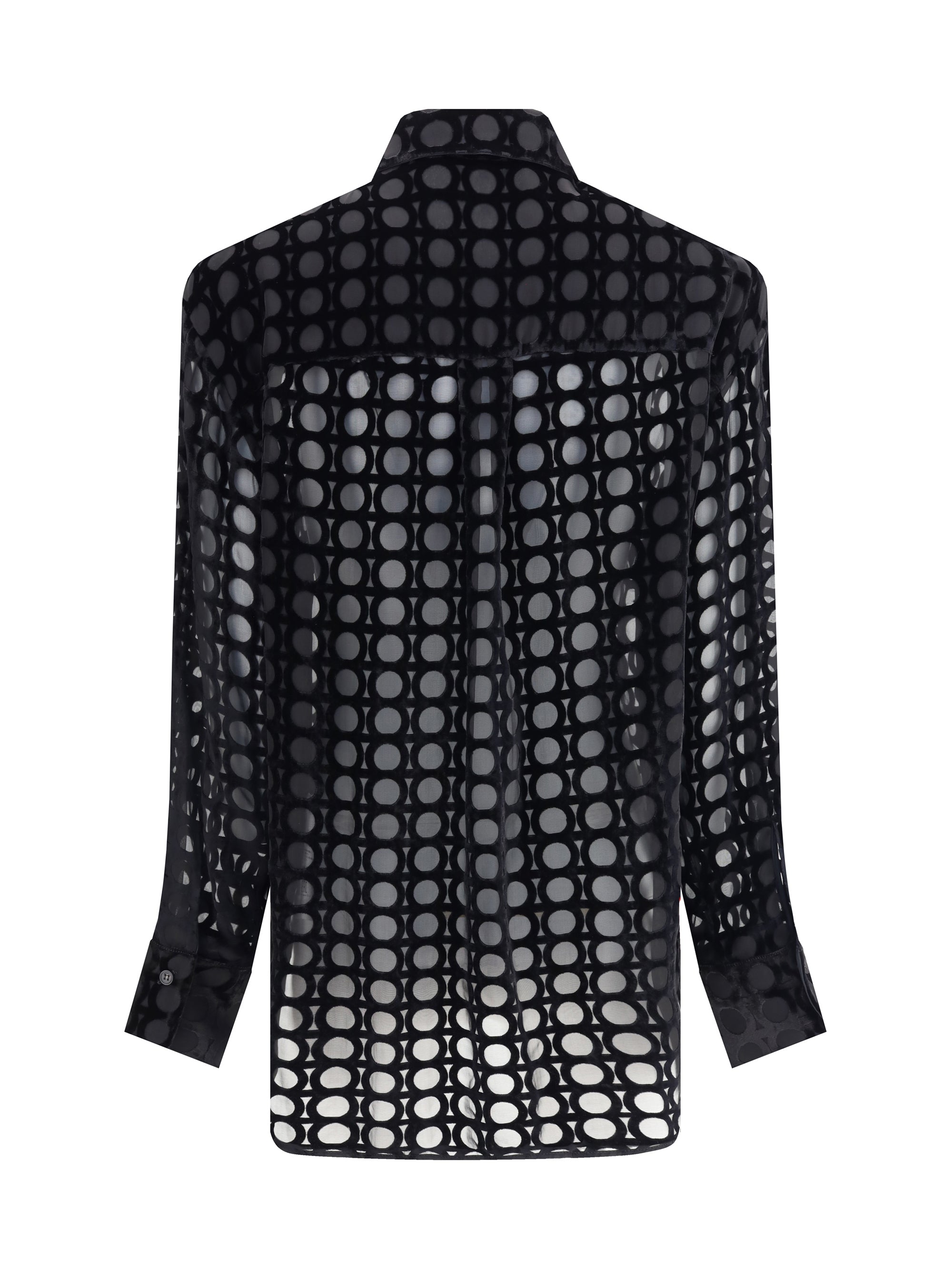 FERRAGAMO 40 velvet devoré shirt