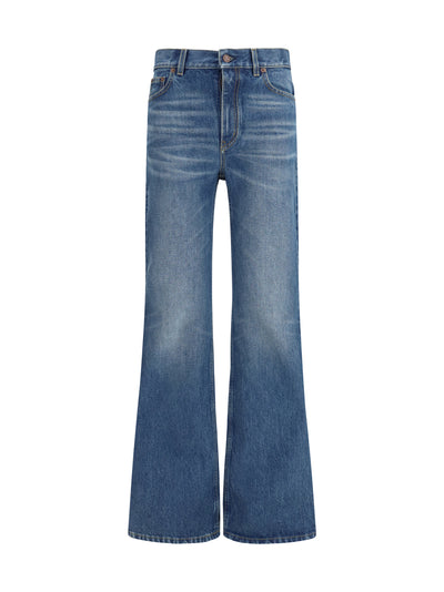 jeans flared in organic cotton denim