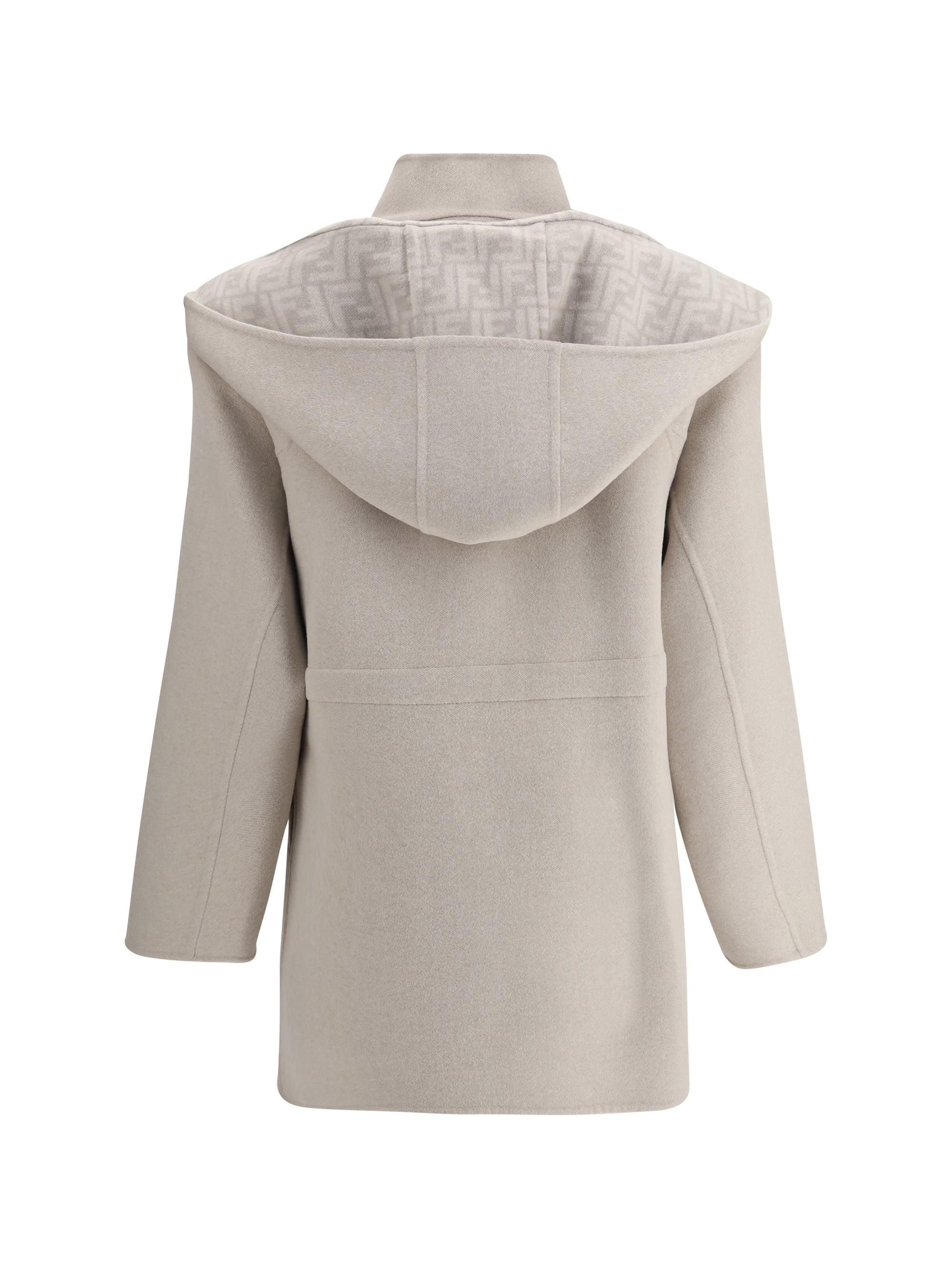 FENDI 38 wool coat with removable hood