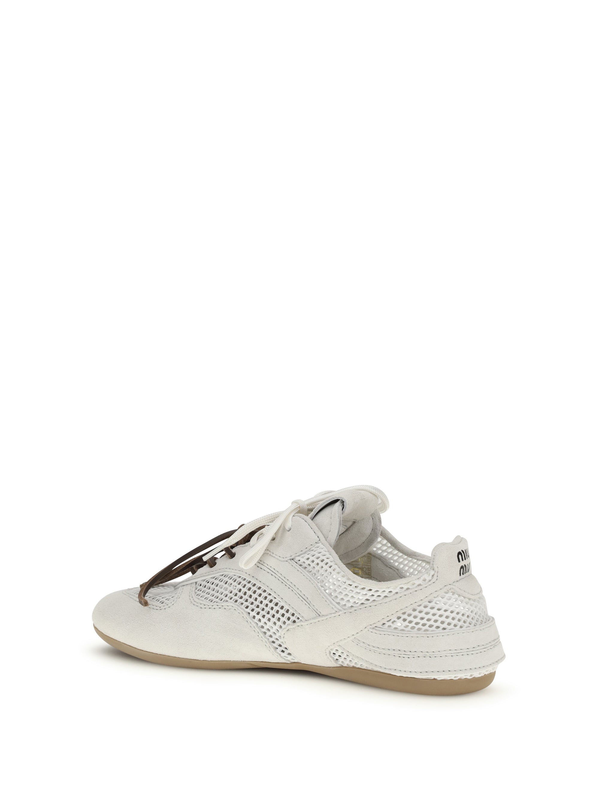 MIU MIU 36.5 mesh and suede sneakers