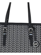 MICHAEL KORS OS quinn large jacquard logo tote bag