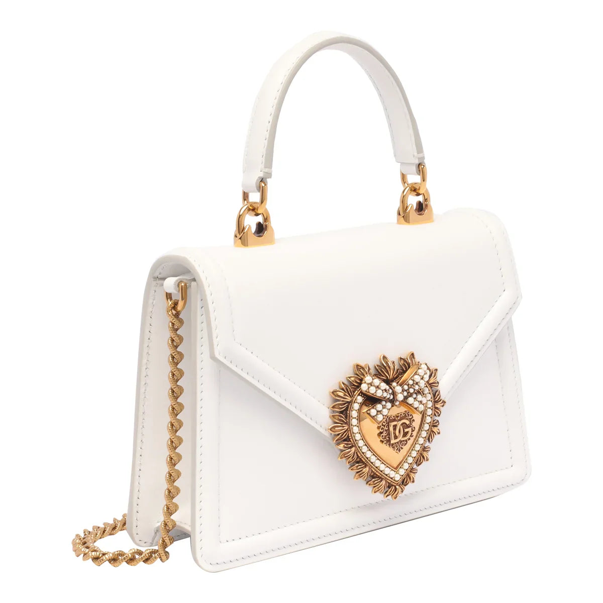 Small Devotion Leather Top Handle Bag