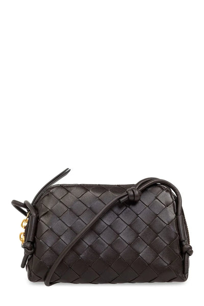 Intrecciato Concert Leather Shoulder Bag
