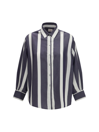 oversized striped shirt