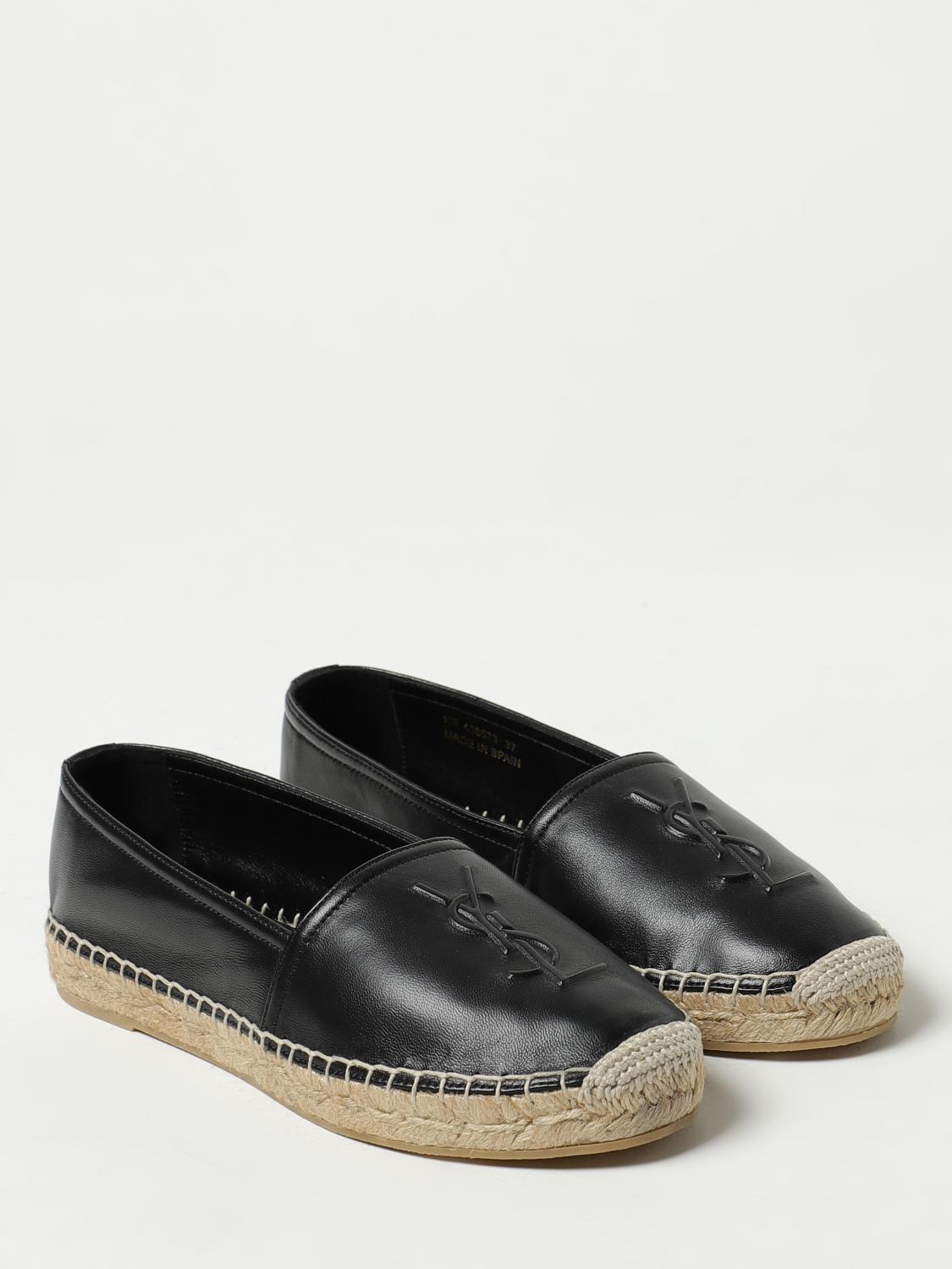 SAINT LAURENT 40 leather espadrilles